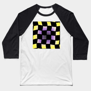 Checker Board - Nonbinary Pride Baseball T-Shirt